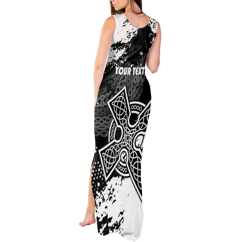 Personalized Brittany Celtic Cross Tank Maxi Dress With Celtic Knotwork - Wonder Print Shop