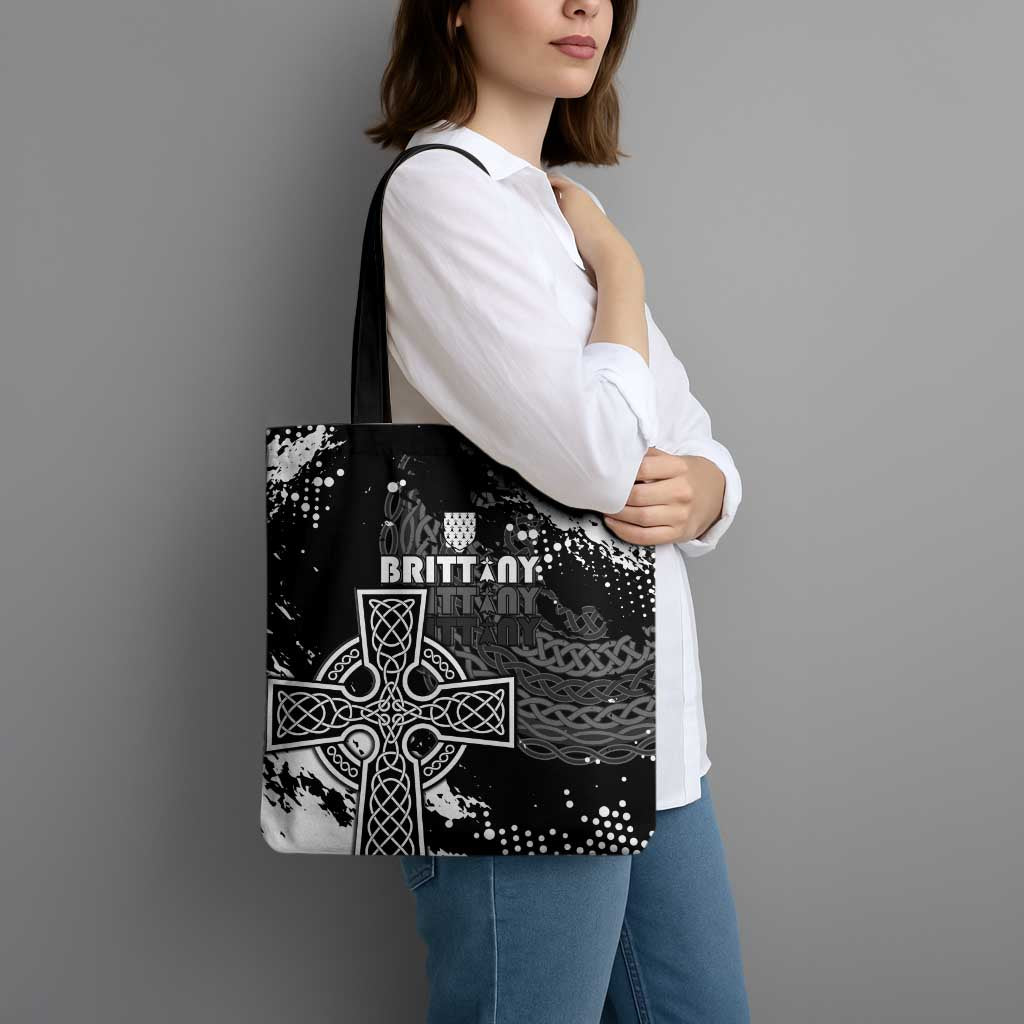Brittany Celtic Cross Tote Bag With Celtic Knotwork - Wonder Print Shop