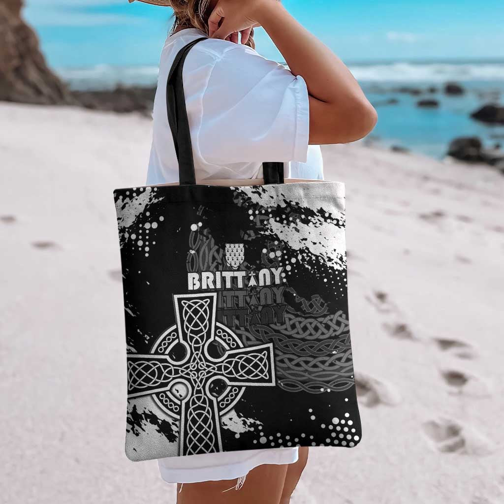 Brittany Celtic Cross Tote Bag With Celtic Knotwork - Wonder Print Shop