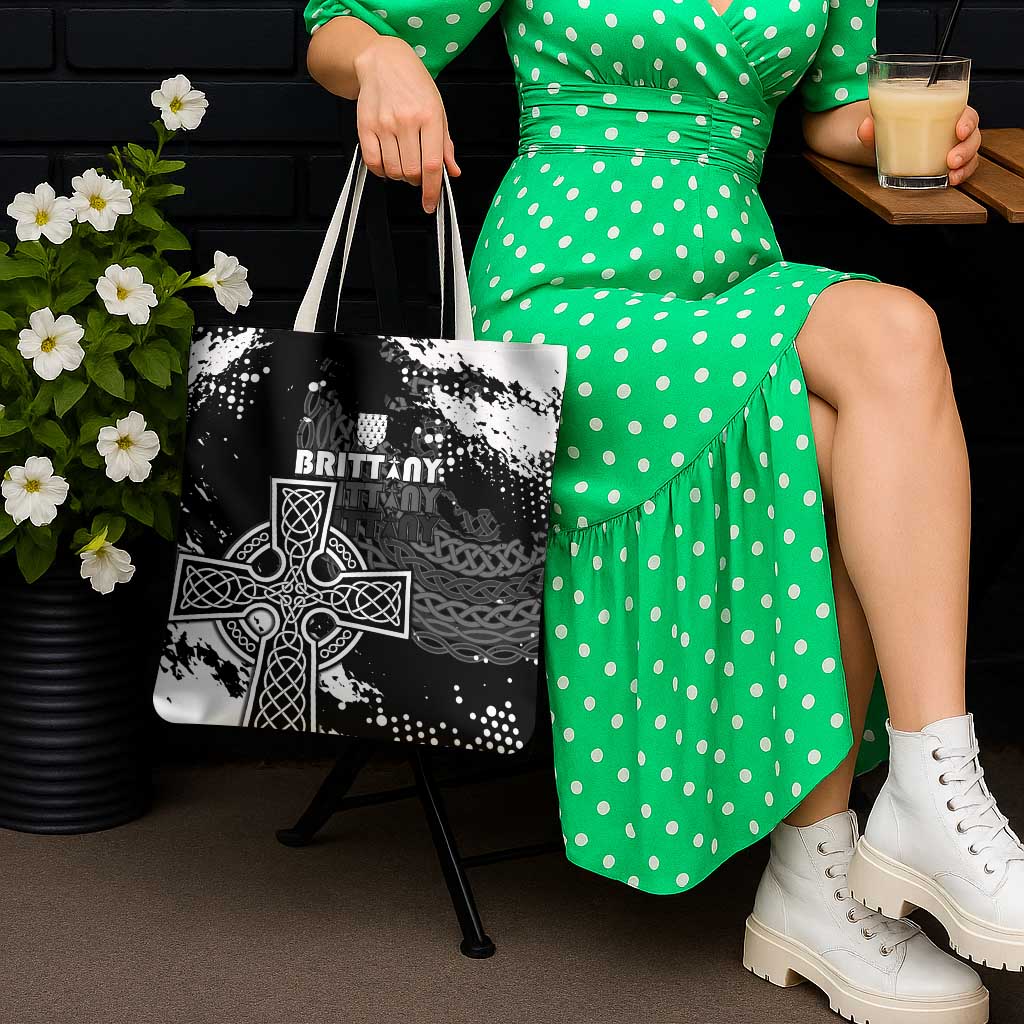 Brittany Celtic Cross Tote Bag With Celtic Knotwork - Wonder Print Shop