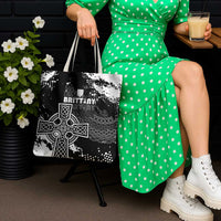 Brittany Celtic Cross Tote Bag With Celtic Knotwork - Wonder Print Shop