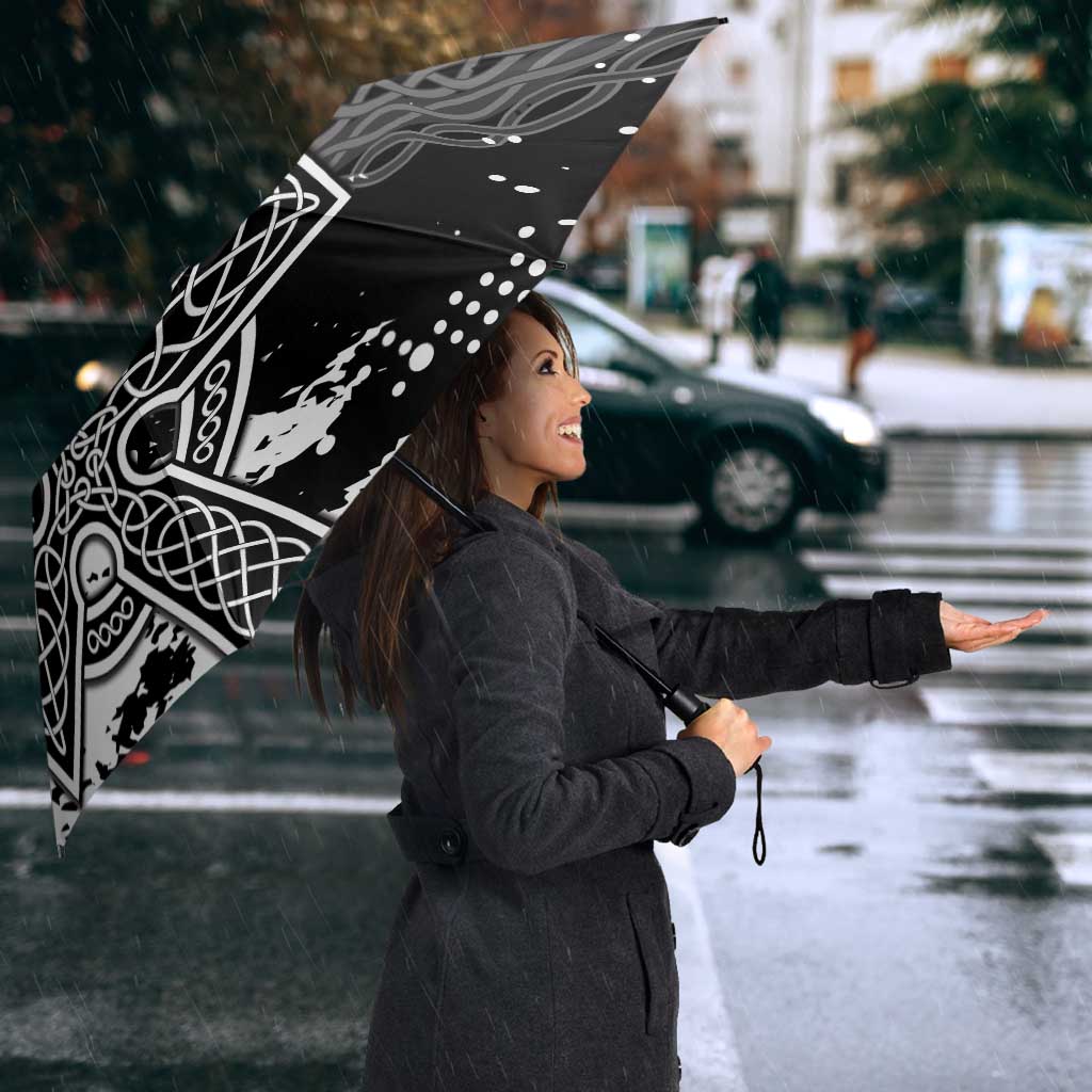 Brittany Celtic Cross Umbrella With Celtic Knotwork - Wonder Print Shop