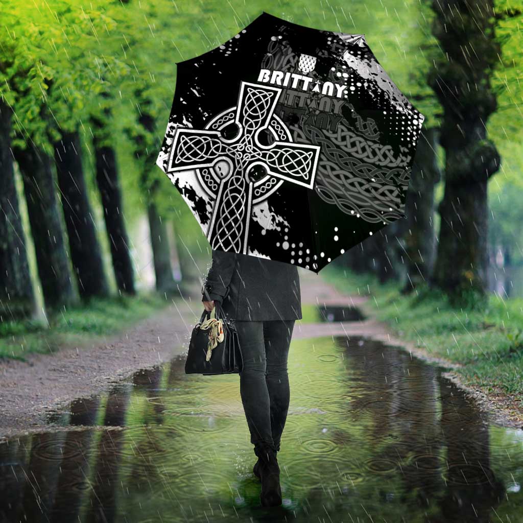 Brittany Celtic Cross Umbrella With Celtic Knotwork - Wonder Print Shop