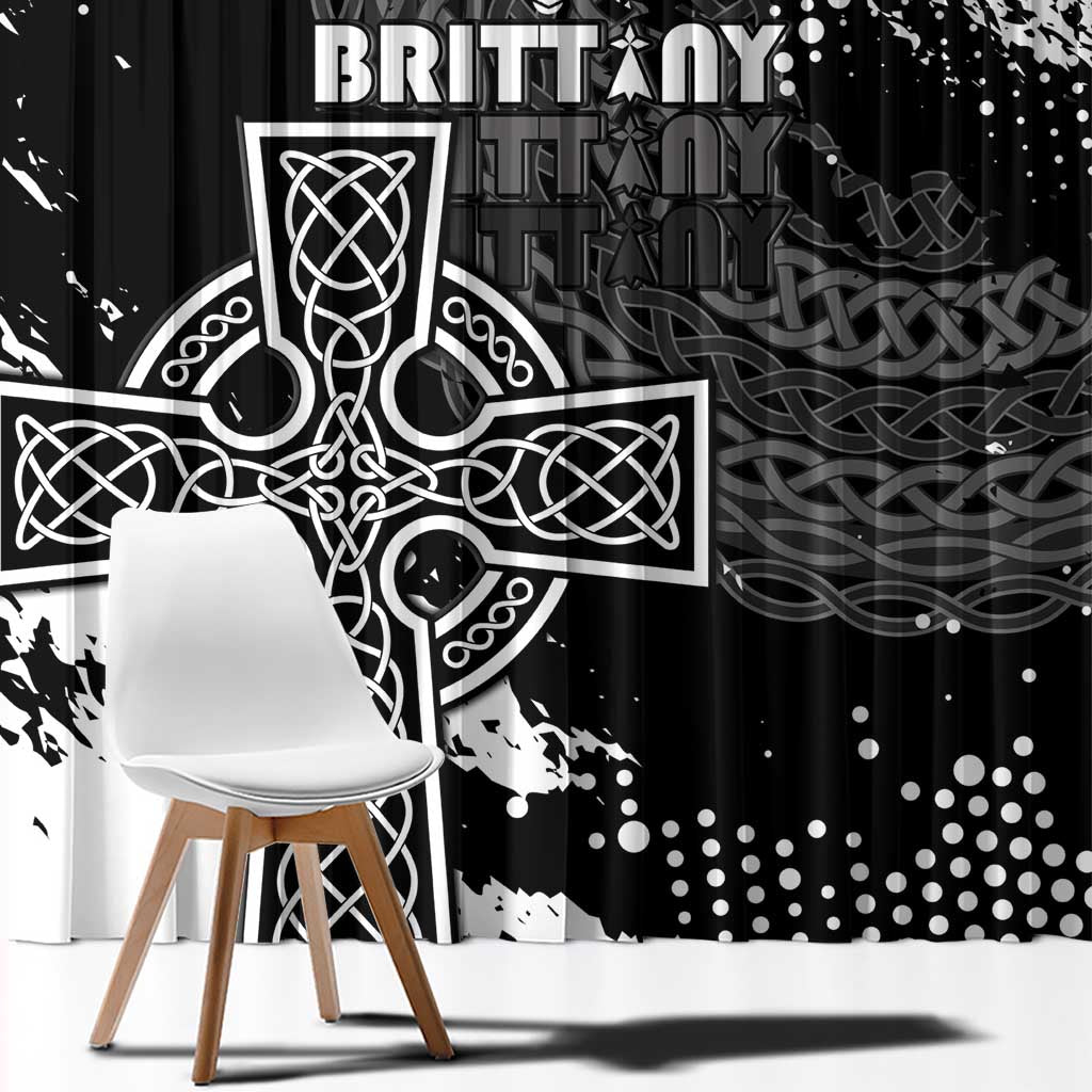 Brittany Celtic Cross Window Curtain With Celtic Knotwork - Wonder Print Shop