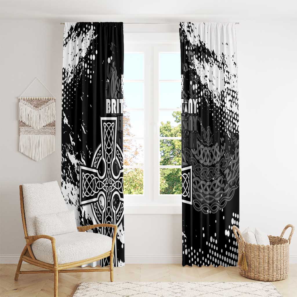 Brittany Celtic Cross Window Curtain With Celtic Knotwork - Wonder Print Shop