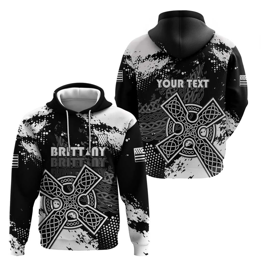Personalized Brittany Celtic Cross Zip Hoodie With Celtic Knotwork - Wonder Print Shop