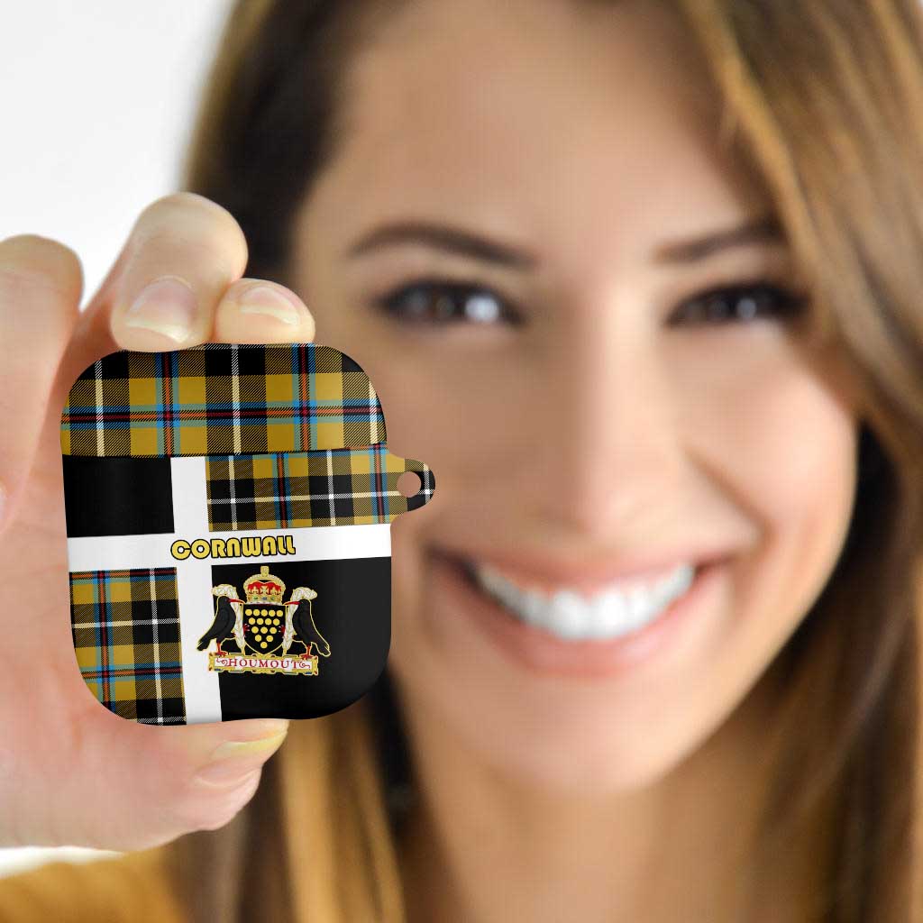 Cornwall AirPods Case Coat Of Arms - Cornish Tartan - Wonder Print Shop