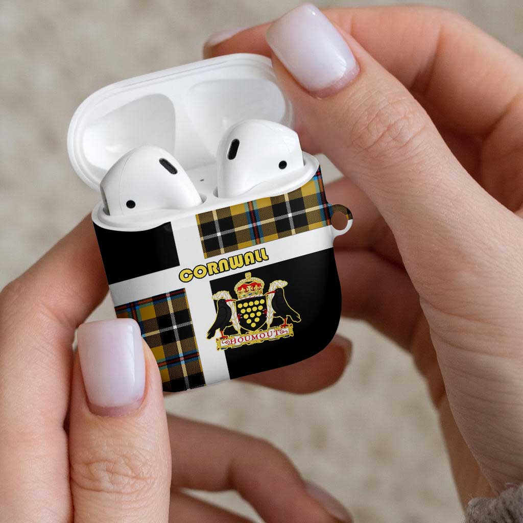 Cornwall AirPods Case Coat Of Arms - Cornish Tartan - Wonder Print Shop