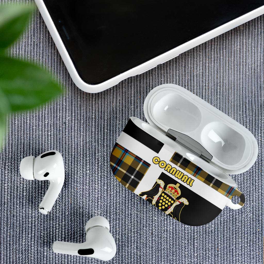 Cornwall AirPods Case Coat Of Arms - Cornish Tartan - Wonder Print Shop