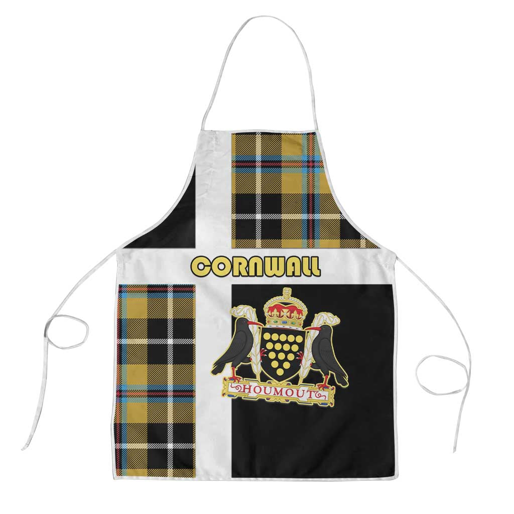 Cornwall Apron Coat Of Arms - Cornish Tartan - Wonder Print Shop