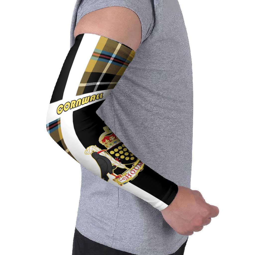 Cornwall Arm Sleeves Coat Of Arms - Cornish Tartan - Wonder Print Shop