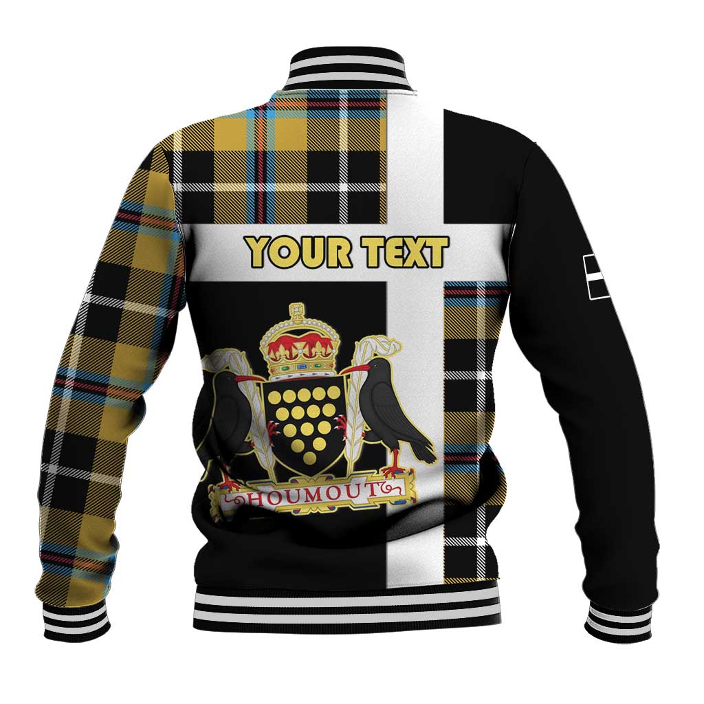 Personalized Cornwall Baseball Jacket Coat Of Arms - Cornish Tartan - Wonder Print Shop