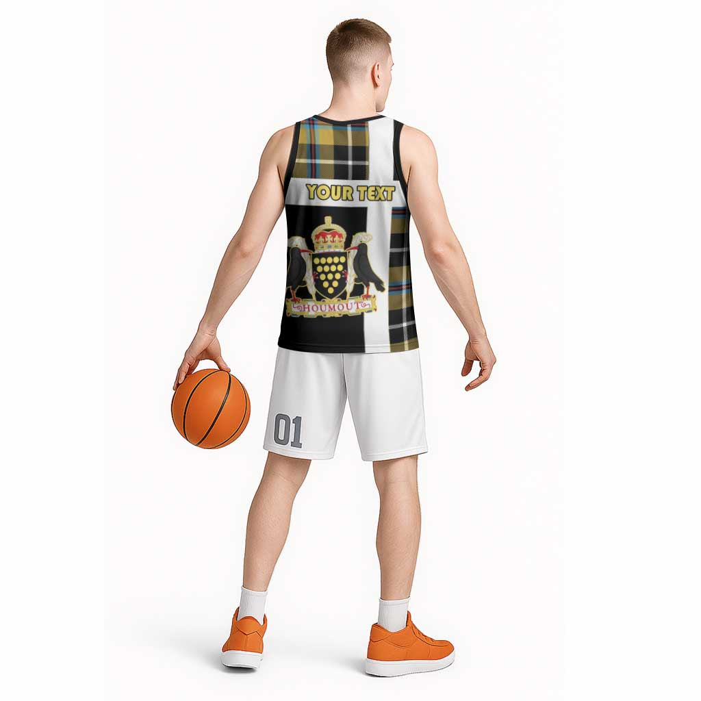 Personalized Cornwall Basketball Jersey Coat Of Arms - Cornish Tartan - Wonder Print Shop