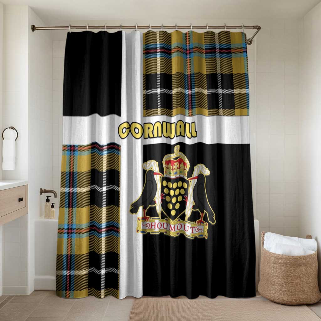 Cornwall Bathroom Set Coat Of Arms - Cornish Tartan - Wonder Print Shop