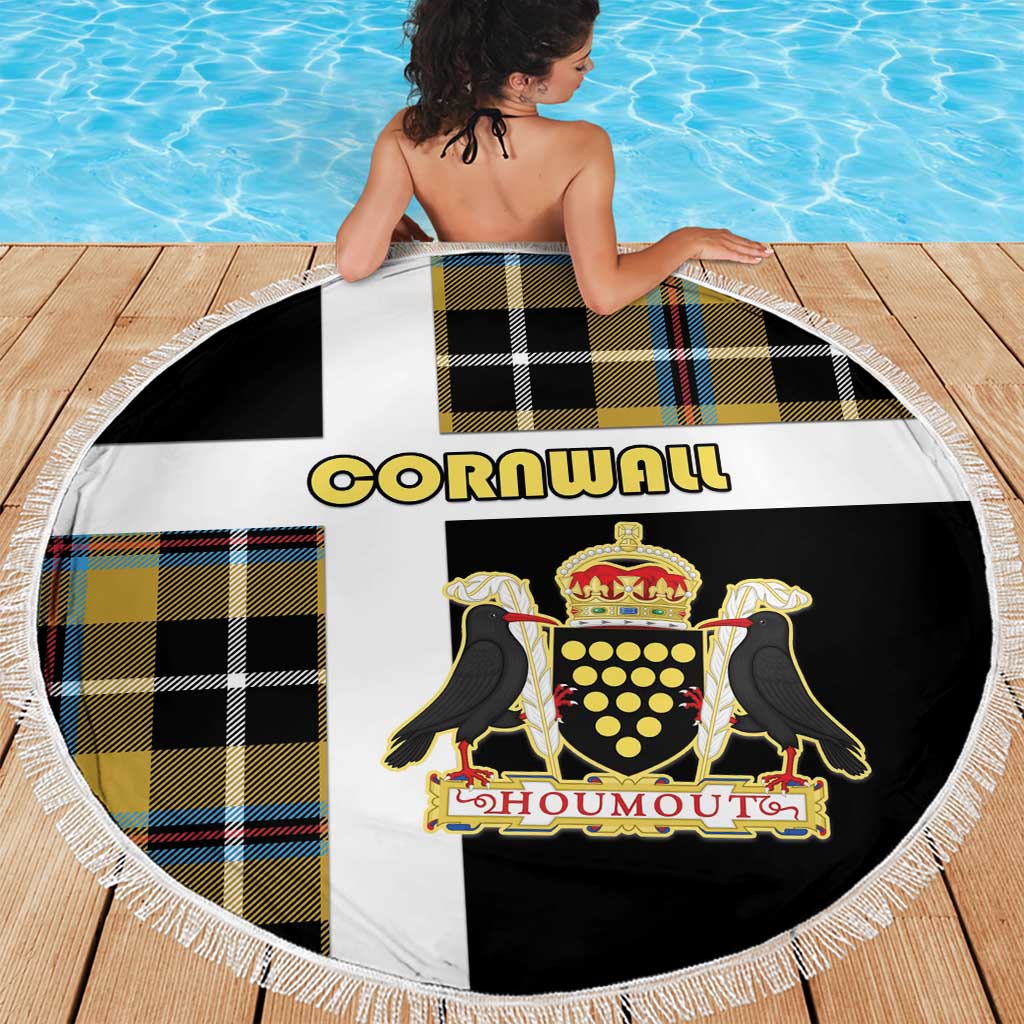 Cornwall Beach Blanket Coat Of Arms - Cornish Tartan - Wonder Print Shop