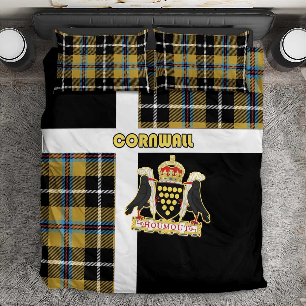 Cornwall Bedding Set Coat Of Arms - Cornish Tartan - Wonder Print Shop