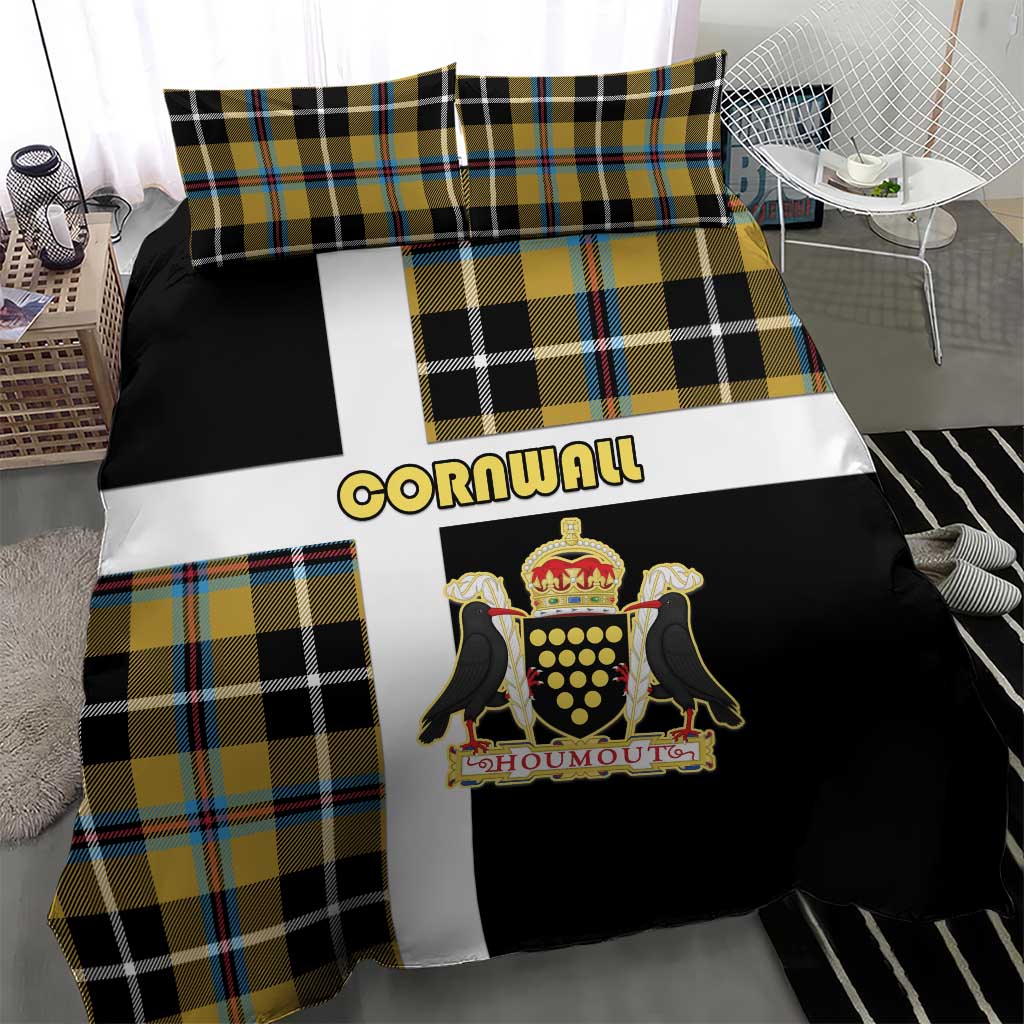Cornwall Bedding Set Coat Of Arms - Cornish Tartan - Wonder Print Shop