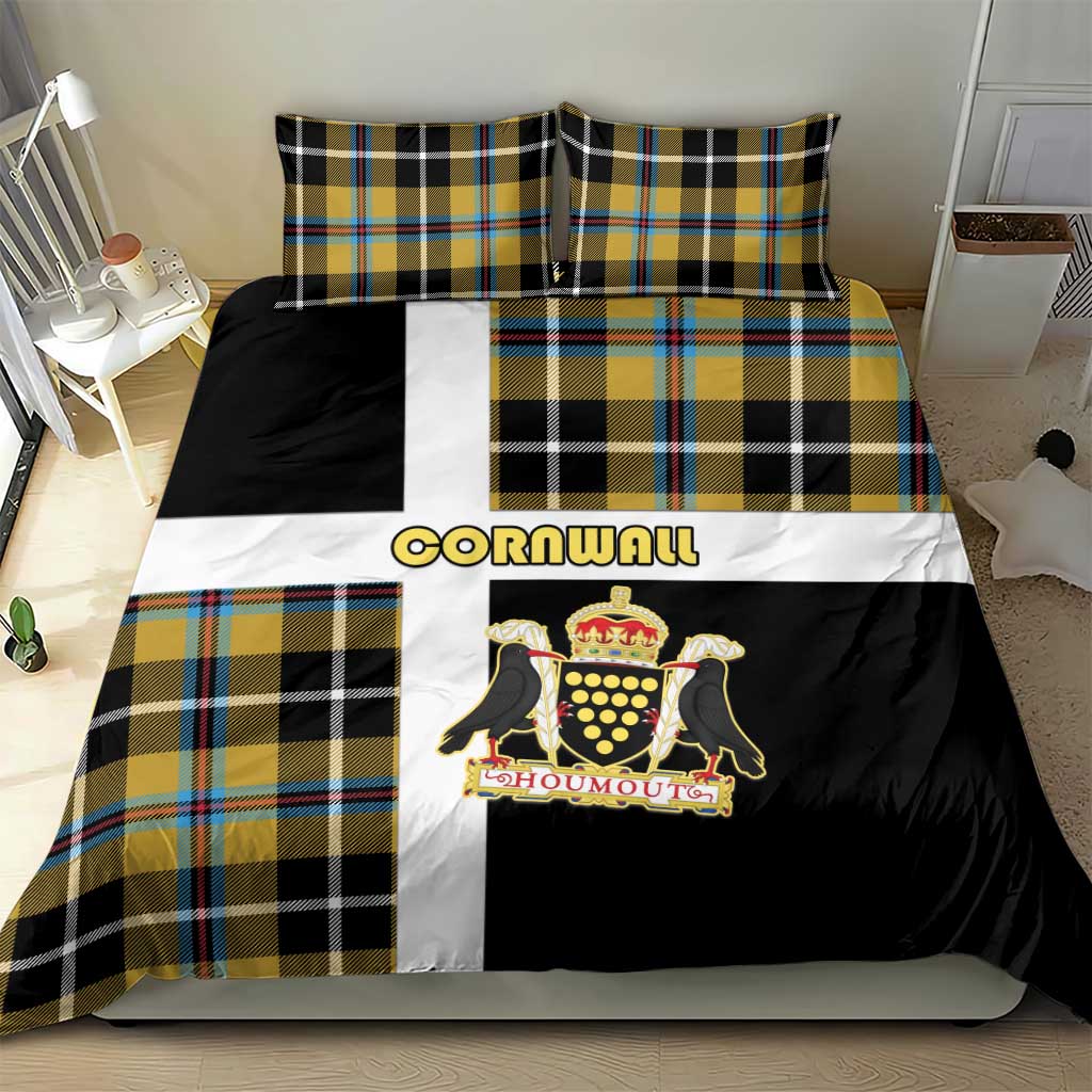 Cornwall Bedding Set Coat Of Arms - Cornish Tartan - Wonder Print Shop