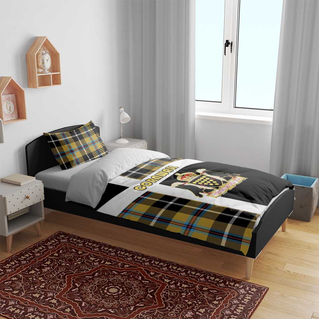 Cornwall Bedding Set Coat Of Arms - Cornish Tartan - Wonder Print Shop