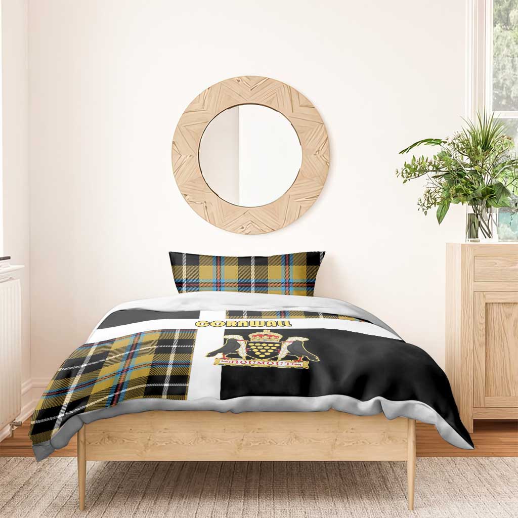 Cornwall Bedding Set Coat Of Arms - Cornish Tartan - Wonder Print Shop