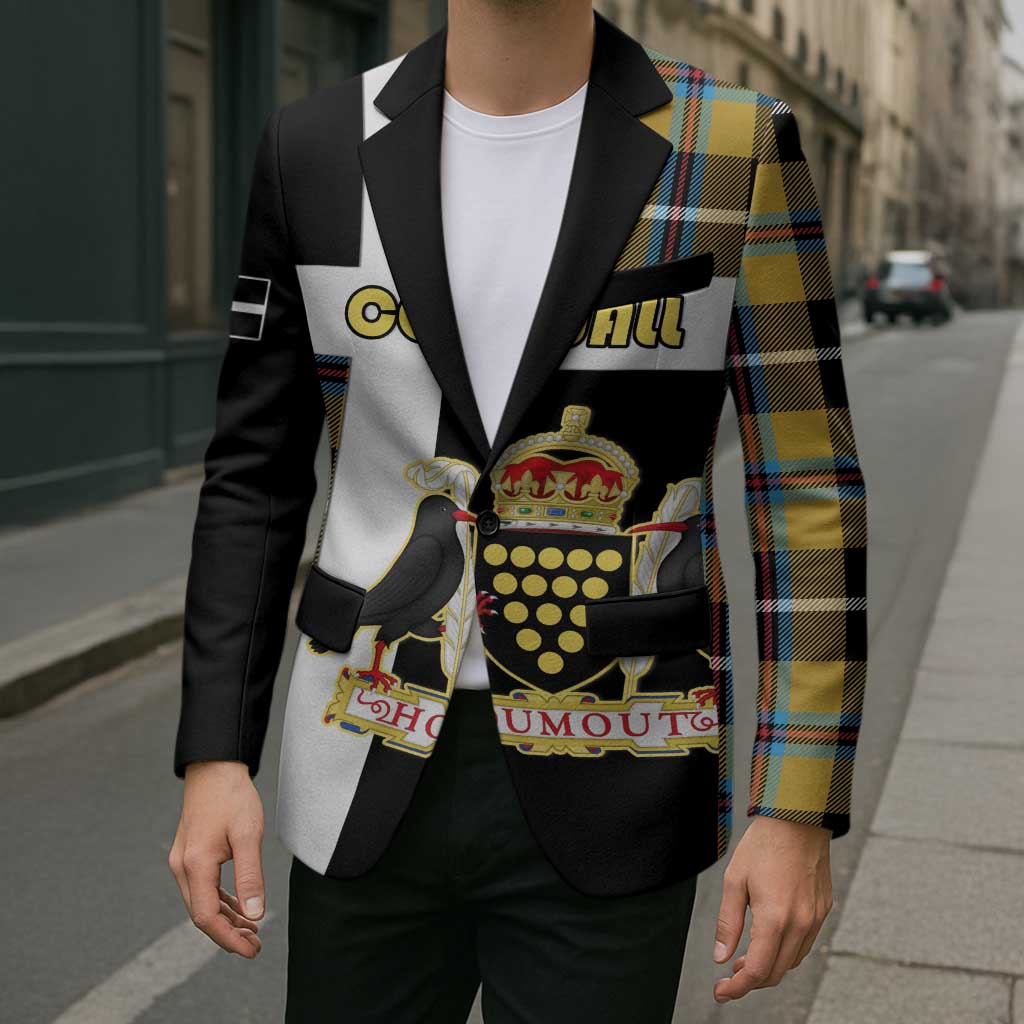 Personalized Cornwall Blazer Coat Of Arms - Cornish Tartan - Wonder Print Shop