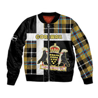 Personalized Cornwall Bomber Jacket Coat Of Arms - Cornish Tartan - Wonder Print Shop