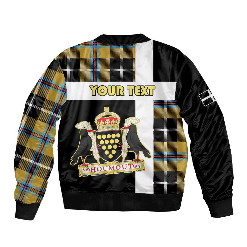 Personalized Cornwall Bomber Jacket Coat Of Arms - Cornish Tartan - Wonder Print Shop