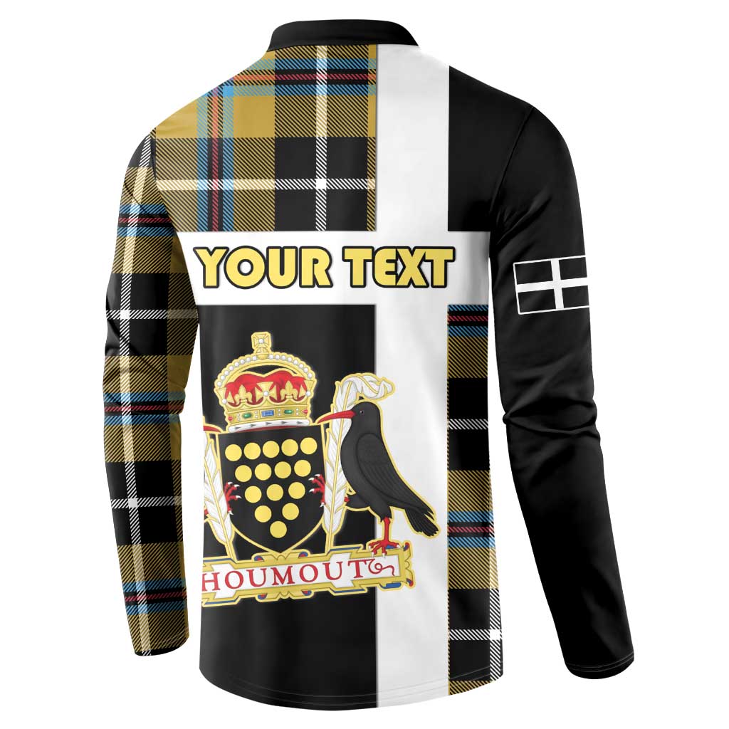 Personalized Cornwall Button Sweatshirt Coat Of Arms - Cornish Tartan - Wonder Print Shop