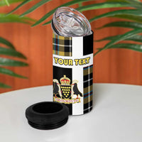 Personalized Cornwall 4 in 1 Can Cooler Tumbler Coat Of Arms - Cornish Tartan - Wonder Print Shop