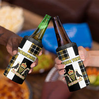 Personalized Cornwall 4 in 1 Can Cooler Tumbler Coat Of Arms - Cornish Tartan - Wonder Print Shop