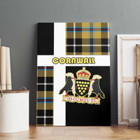 Cornwall Canvas Wall Art Coat Of Arms - Cornish Tartan - Wonder Print Shop