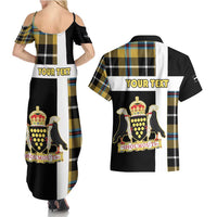 Personalized Cornwall Couples Matching Summer Maxi Dress and Hawaiian Shirt Coat Of Arms - Cornish Tartan - Wonder Print Shop