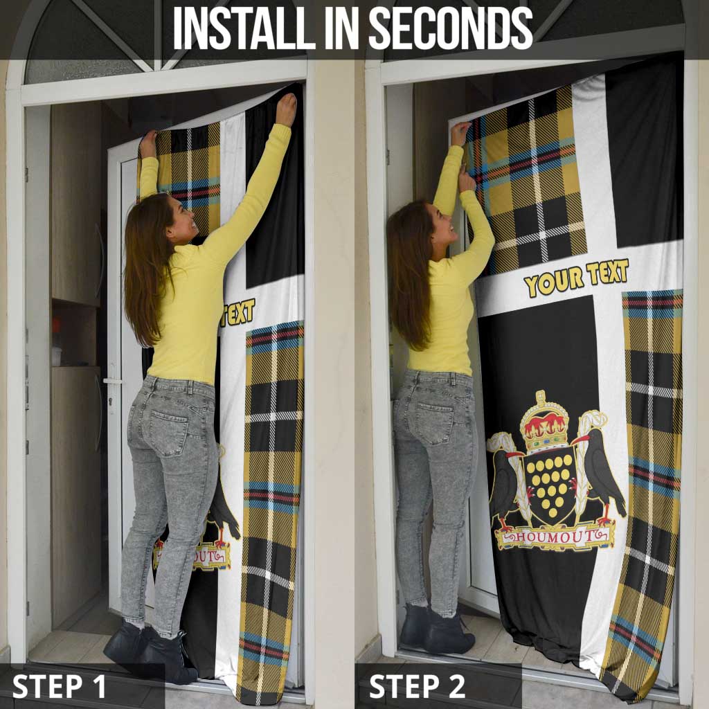 Cornwall Door Cover Coat Of Arms - Cornish Tartan - Wonder Print Shop