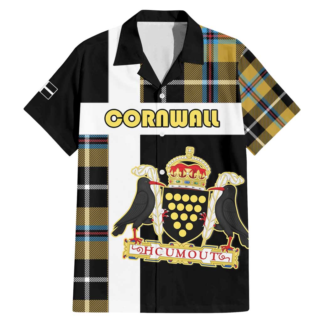 Personalized Cornwall Family Matching Mermaid Dress and Hawaiian Shirt Coat Of Arms - Cornish Tartan - Wonder Print Shop