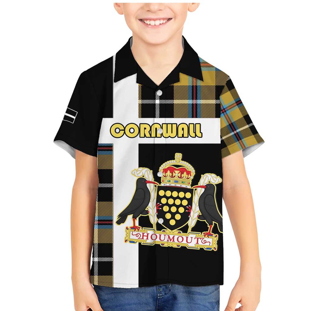 Personalized Cornwall Family Matching Mermaid Dress and Hawaiian Shirt Coat Of Arms - Cornish Tartan - Wonder Print Shop