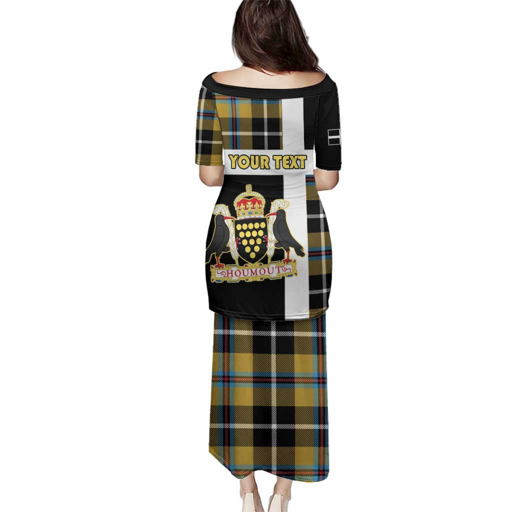 Personalized Cornwall Family Matching Puletasi and Hawaiian Shirt Coat Of Arms - Cornish Tartan - Wonder Print Shop
