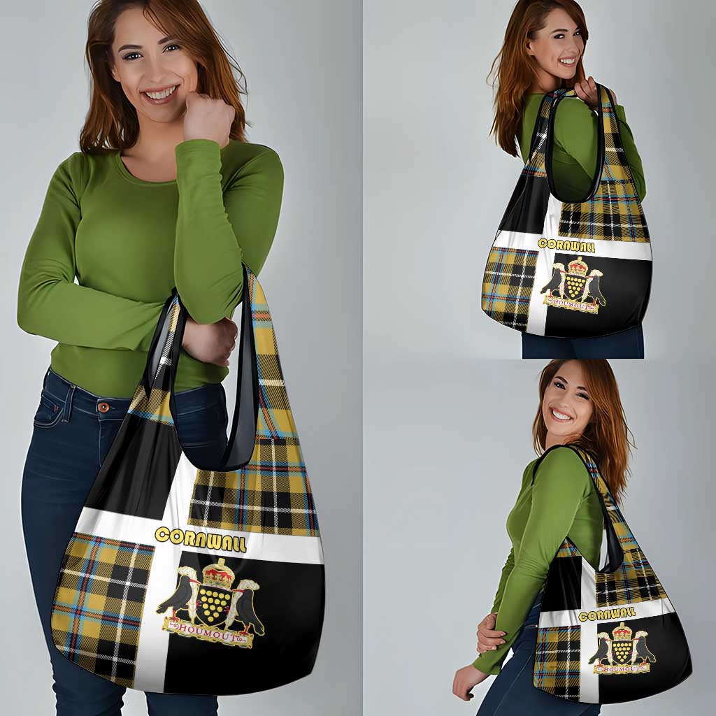 Cornwall Grocery Bag Coat Of Arms - Cornish Tartan - Wonder Print Shop