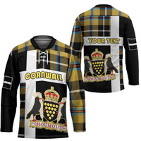 Personalized Cornwall Hockey Jersey Coat Of Arms - Cornish Tartan - Wonder Print Shop