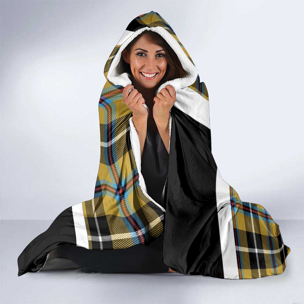 Cornwall Hooded Blanket Coat Of Arms - Cornish Tartan - Wonder Print Shop
