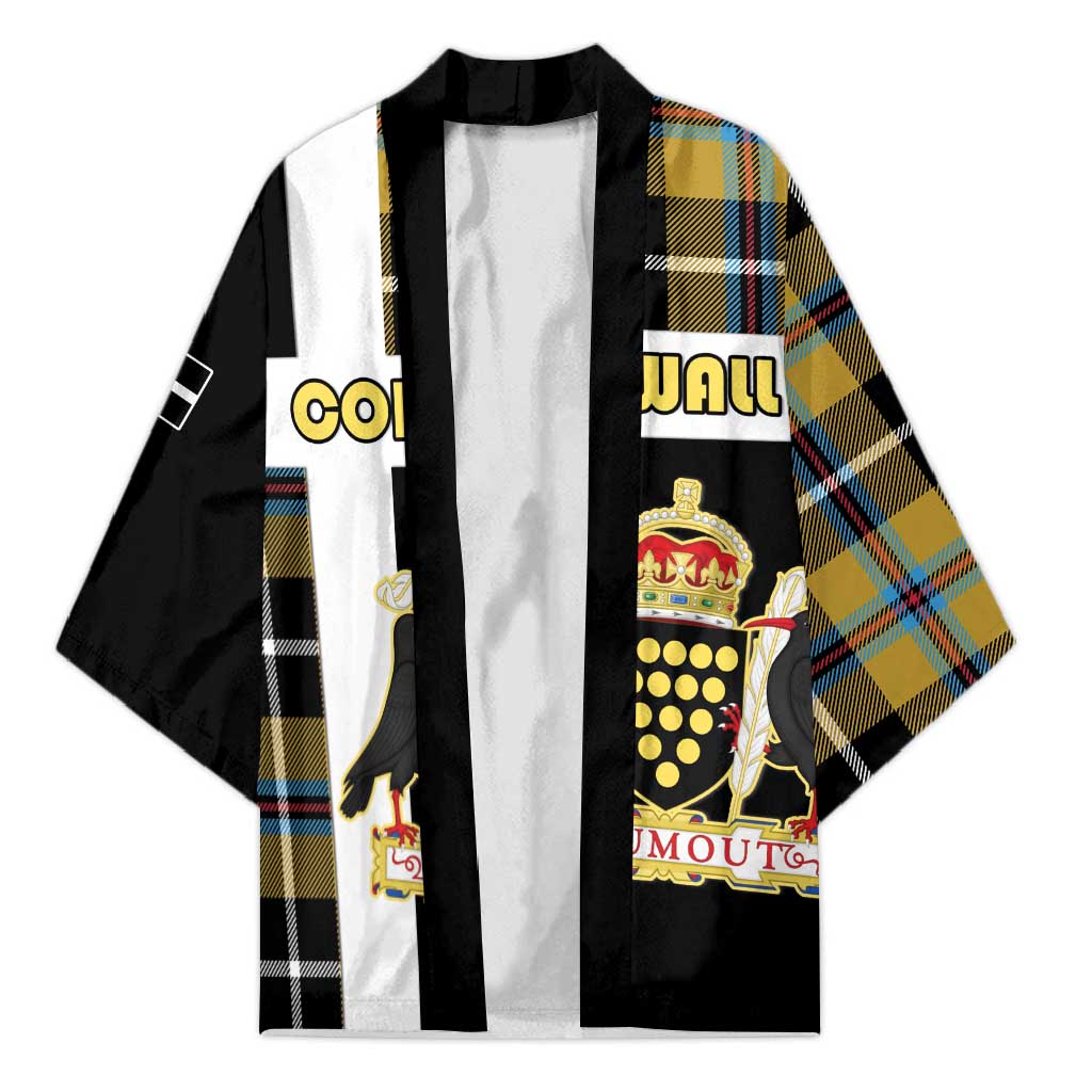 Personalized Cornwall Kimono Coat Of Arms - Cornish Tartan - Wonder Print Shop