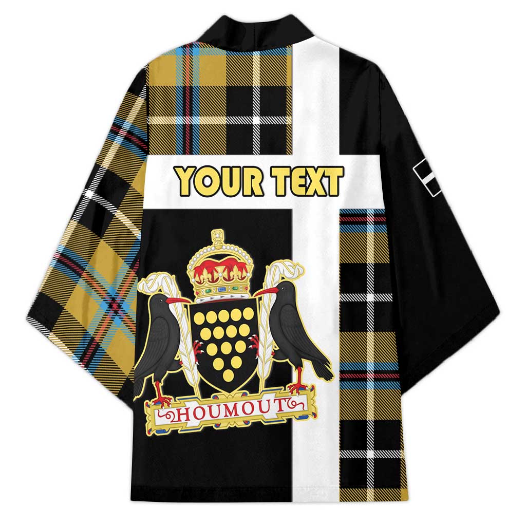 Personalized Cornwall Kimono Coat Of Arms - Cornish Tartan - Wonder Print Shop