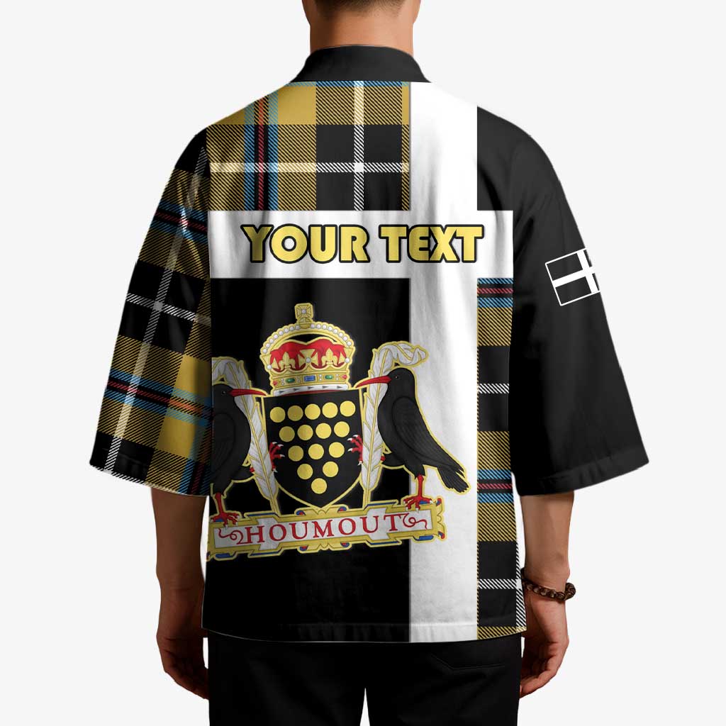 Personalized Cornwall Kimono Coat Of Arms - Cornish Tartan - Wonder Print Shop
