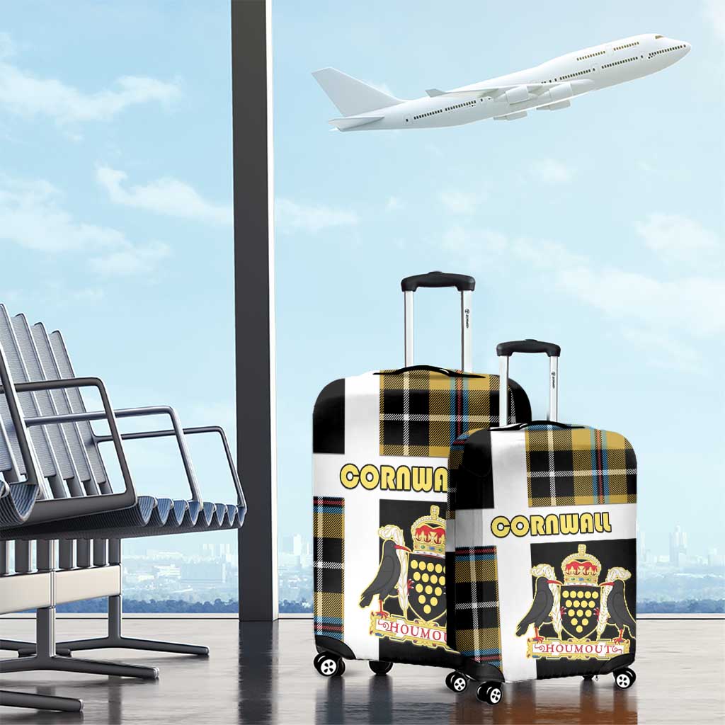 Cornwall Luggage Cover Coat Of Arms - Cornish Tartan - Wonder Print Shop