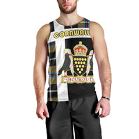 Personalized Cornwall Men Tank Top Coat Of Arms - Cornish Tartan - Wonder Print Shop