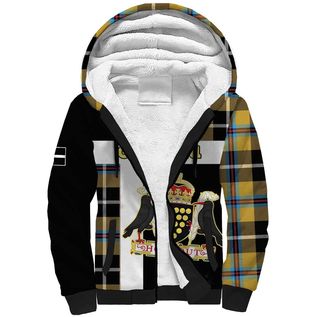Personalized Cornwall Sherpa Hoodie Coat Of Arms - Cornish Tartan - Wonder Print Shop