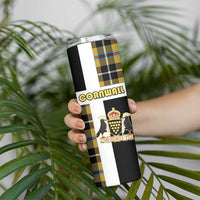 Personalized Cornwall Skinny Tumbler Coat Of Arms - Cornish Tartan - Wonder Print Shop