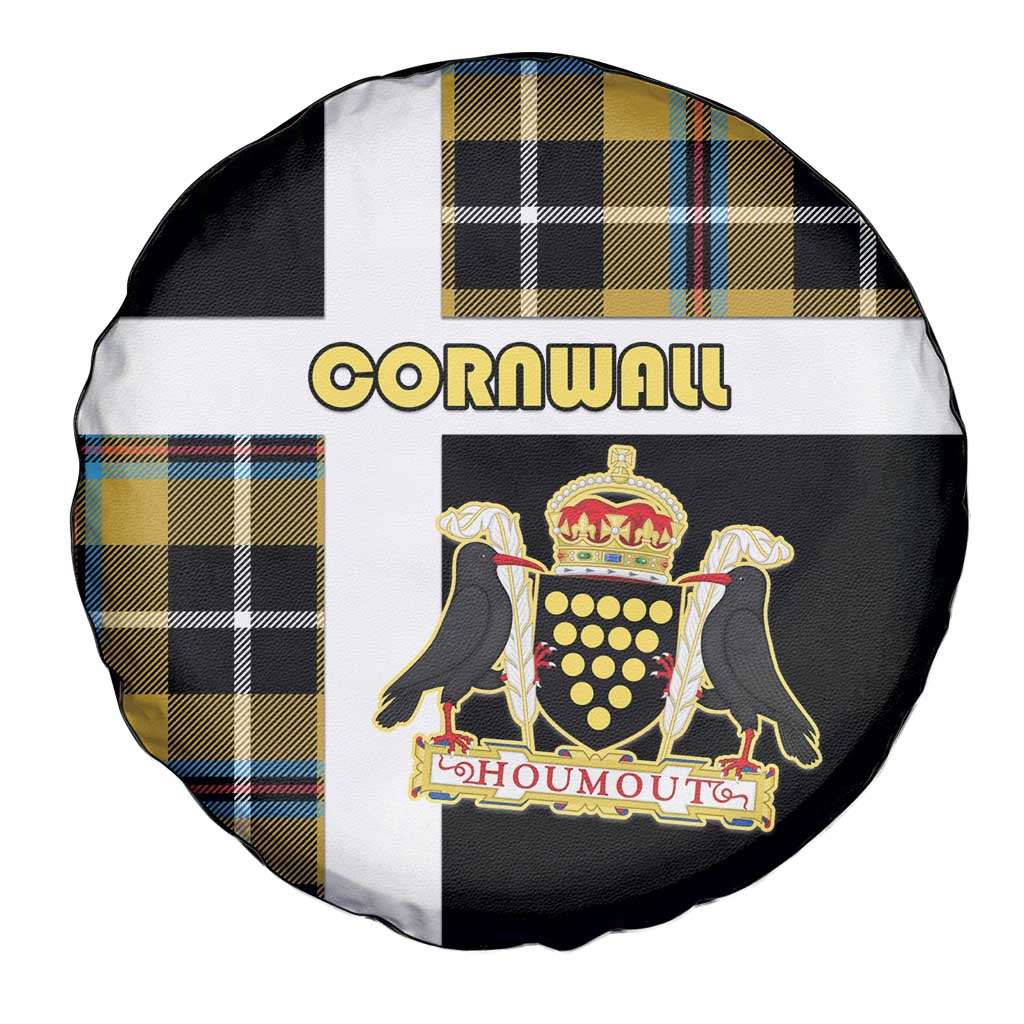 Cornwall Spare Tire Cover Coat Of Arms - Cornish Tartan - Wonder Print Shop