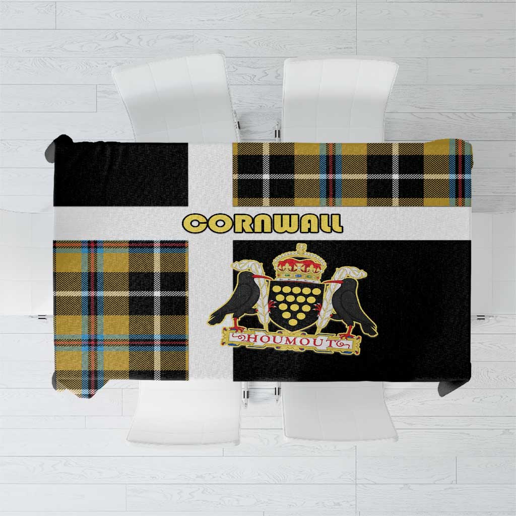 Cornwall Tablecloth Coat Of Arms - Cornish Tartan - Wonder Print Shop