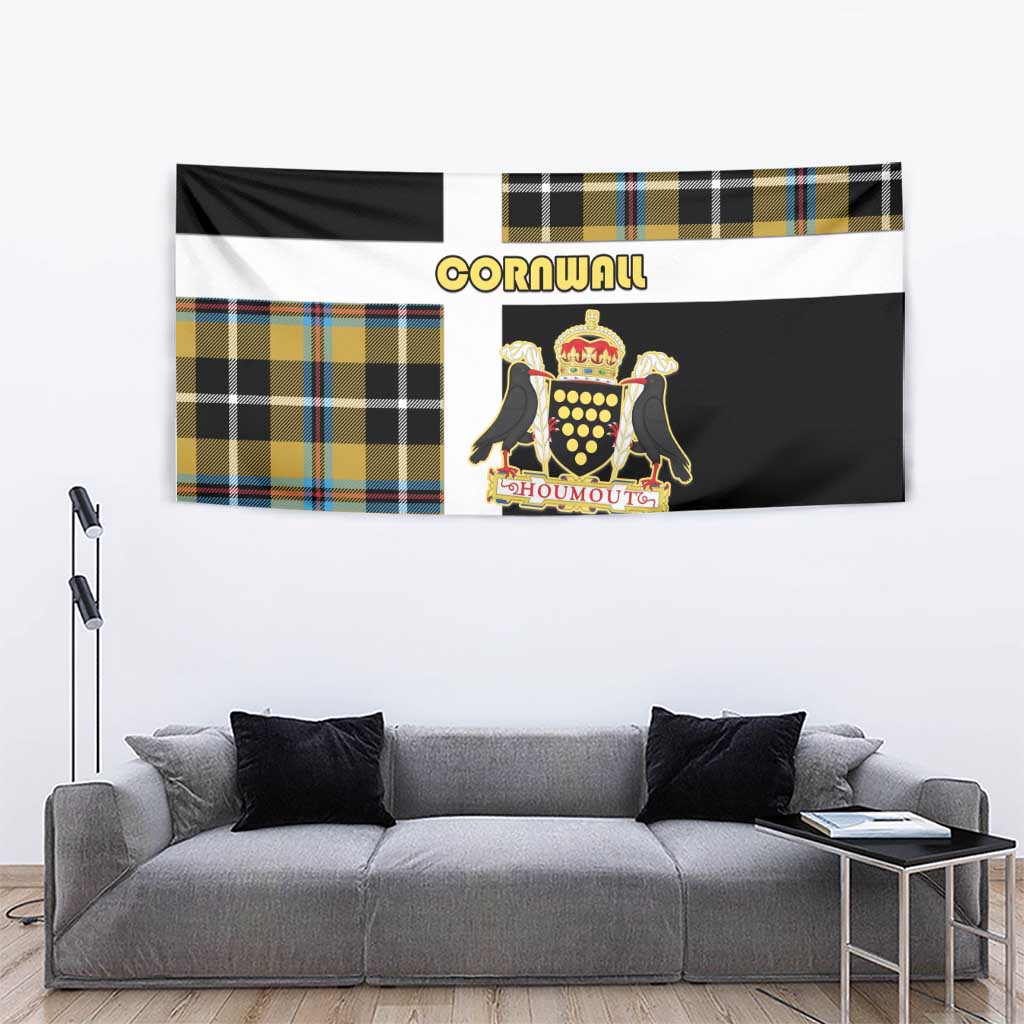 Cornwall Tapestry Coat Of Arms - Cornish Tartan - Wonder Print Shop