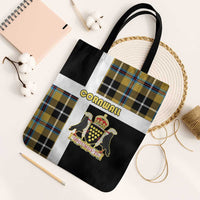 Cornwall Tote Bag Coat Of Arms - Cornish Tartan - Wonder Print Shop